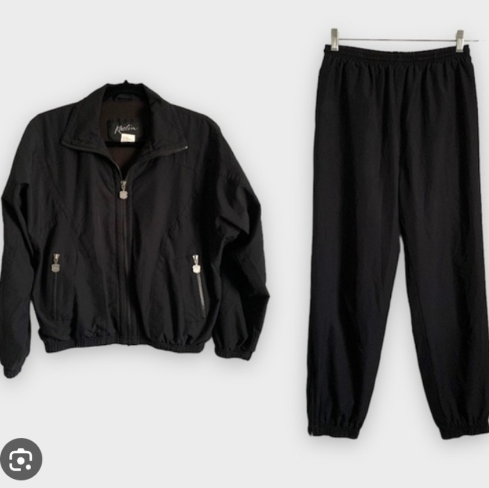 Vintage Kaelin 2-pc 90s Track Suit Jacket Pants Warm Up Size Large Petite LP
